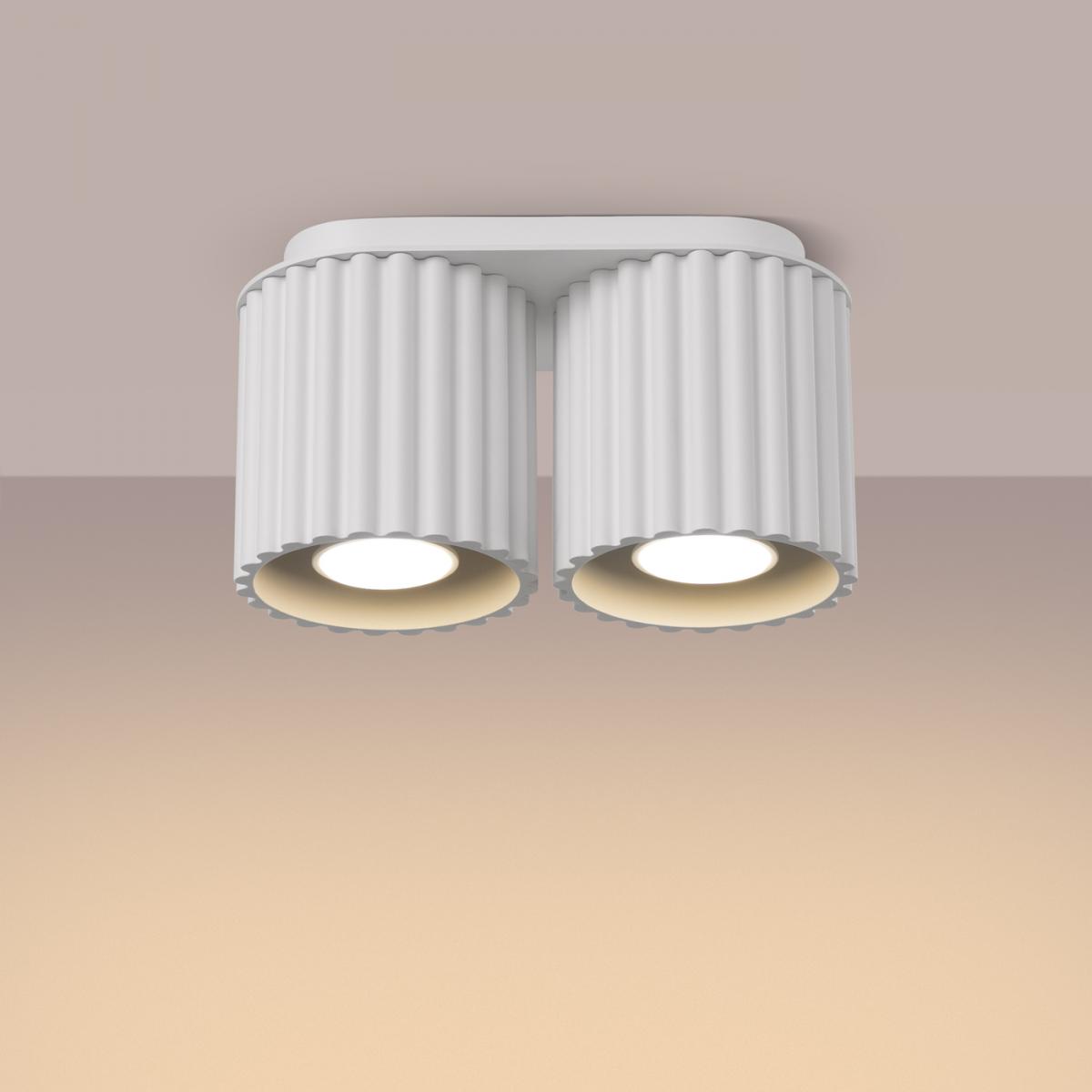 Sollux Plafón AURA 2 blanco GU10 No aplicable