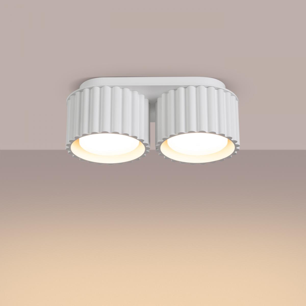 Sollux Lámpara de techo AURA 2 blanca Gx53 No aplicable