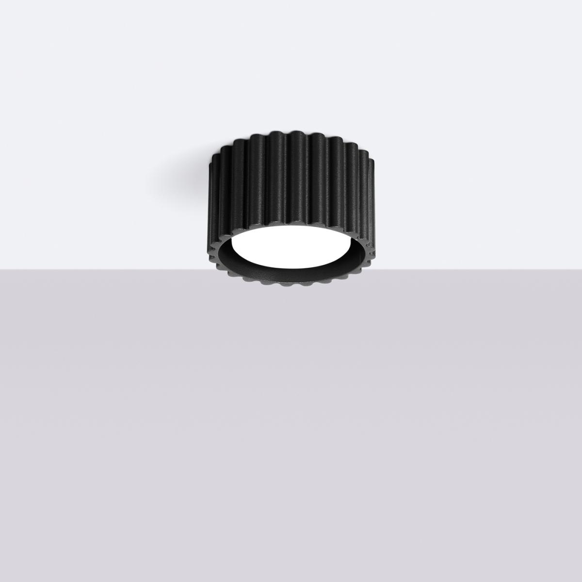 Sollux Lámpara de techo AURA 1 negro Gx53 No aplicable