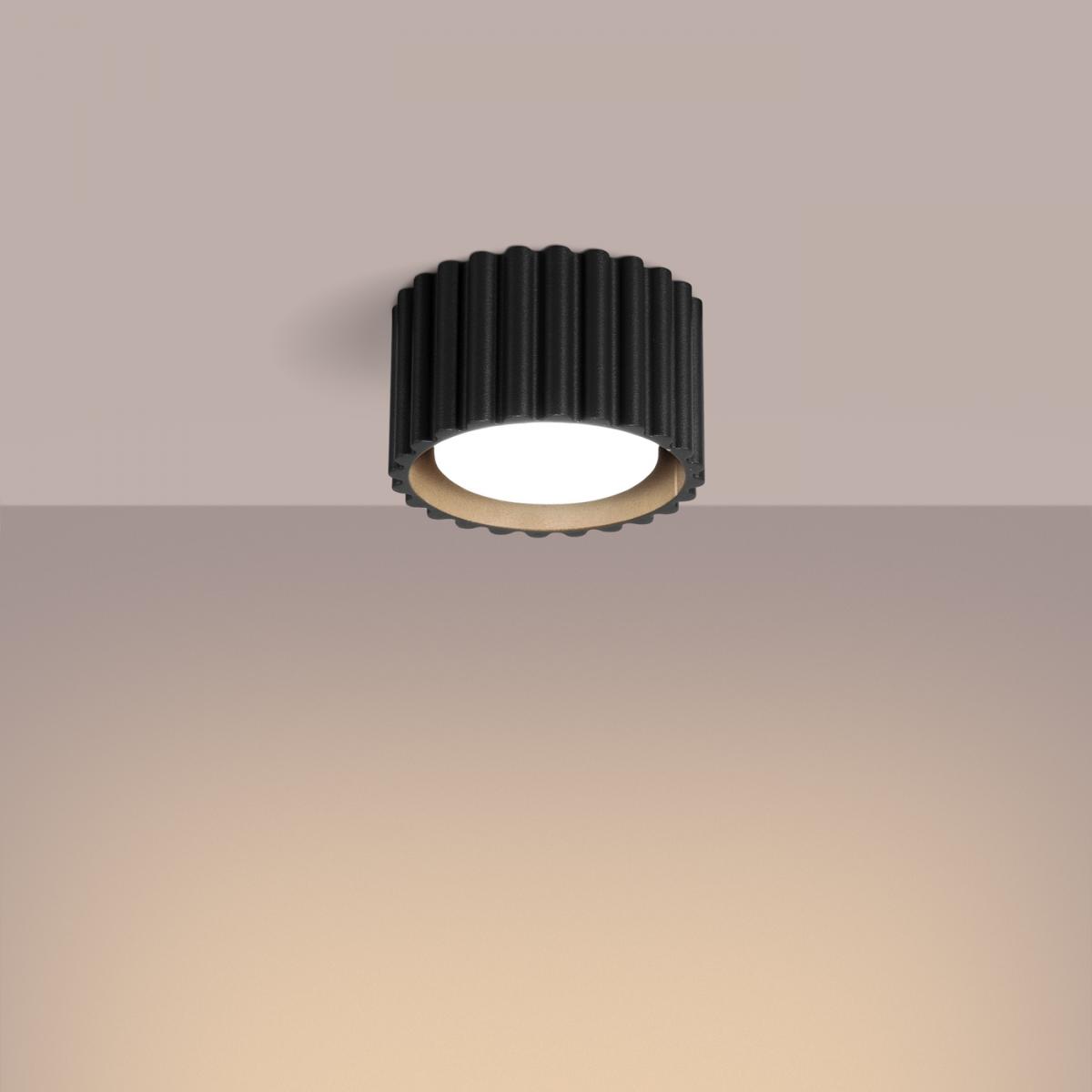 Sollux Lámpara de techo AURA 1 negro Gx53 No aplicable
