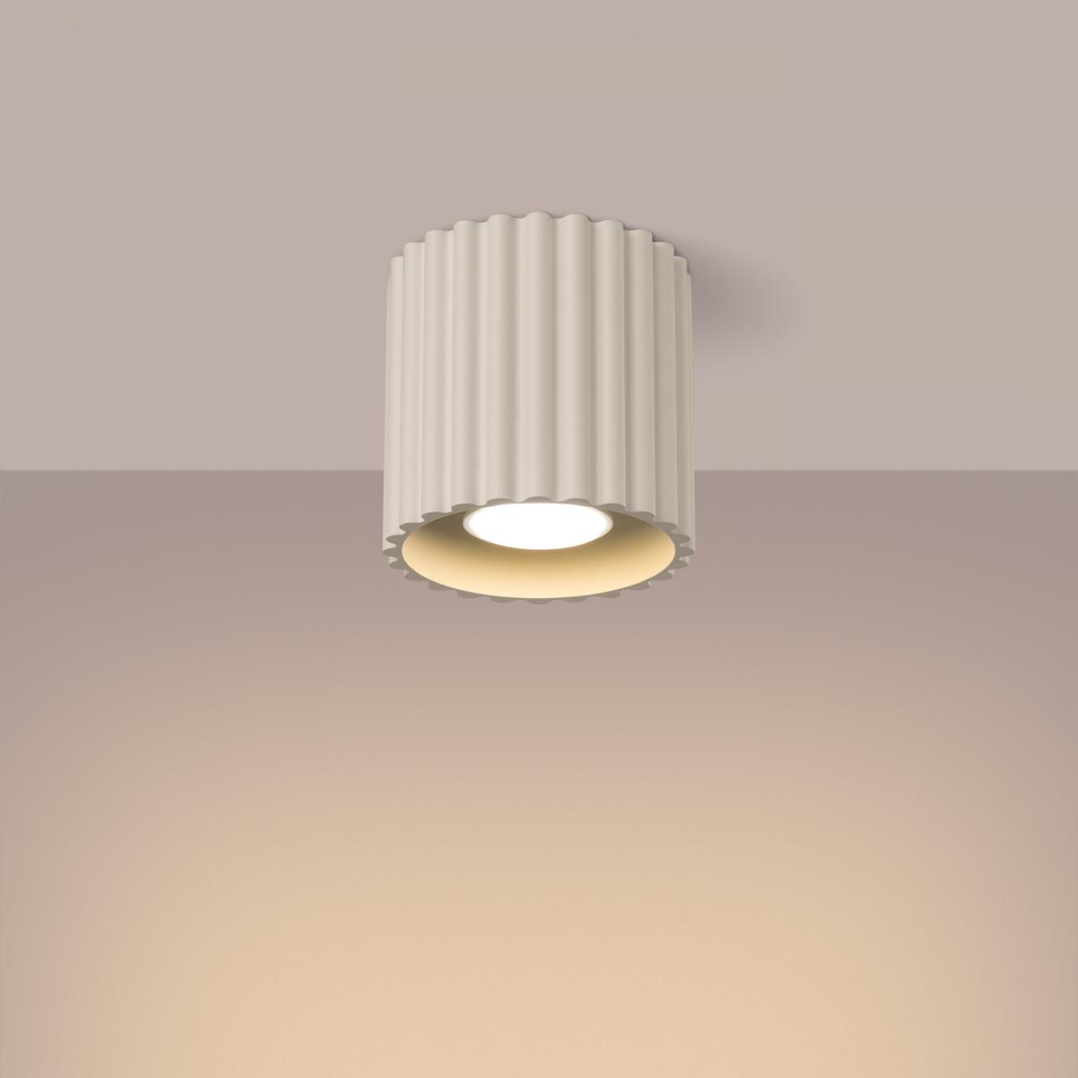 Sollux Lámpara de techo AURA 1 beige GU10 No aplicable