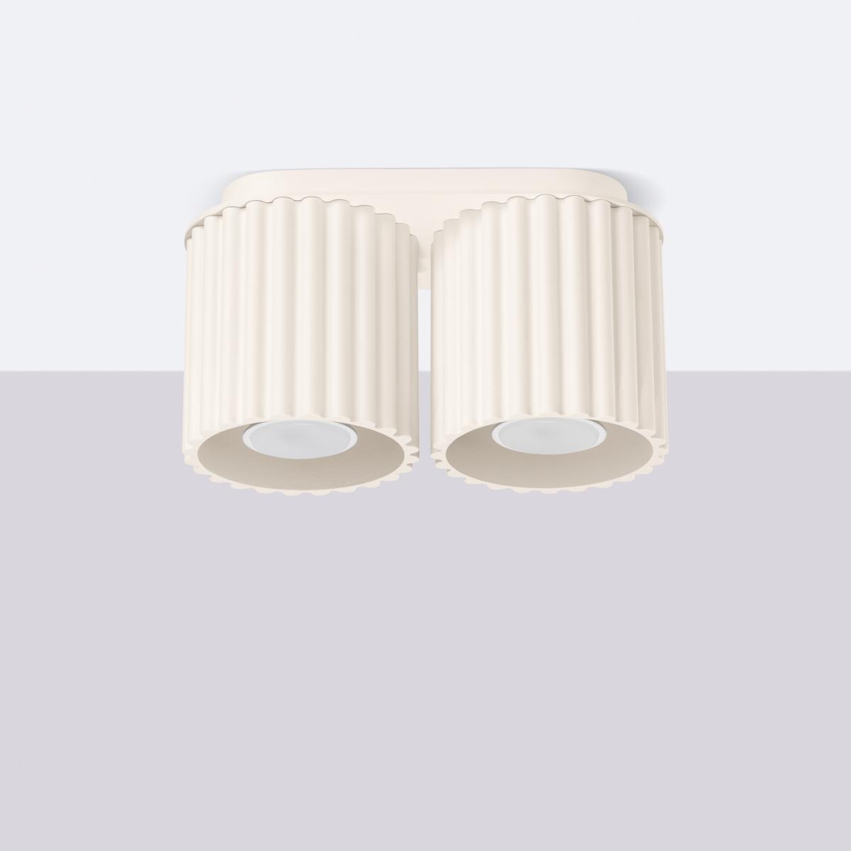 Sollux Lámpara de techo AURA 2 beige GU10 No aplicable