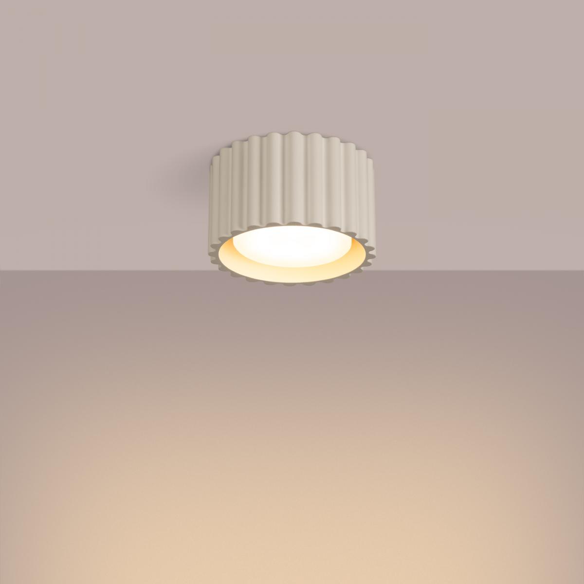 Sollux Lámpara de techo AURA 1 beige Gx53 No aplicable