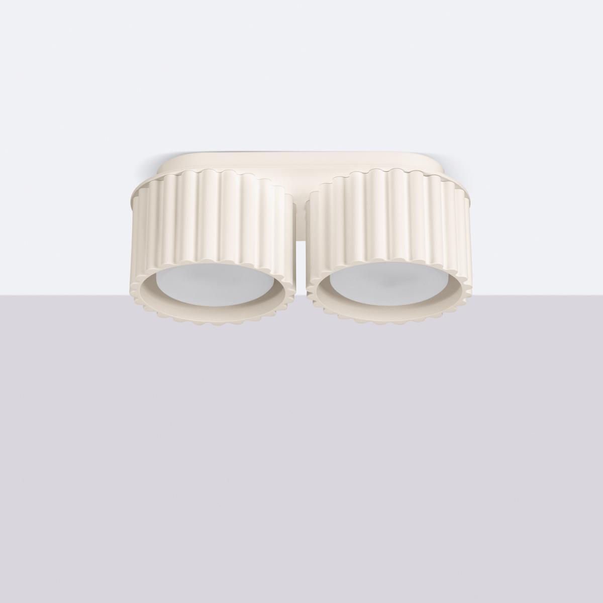 Sollux Lámpara de techo AURA 2 beige Gx53 No aplicable