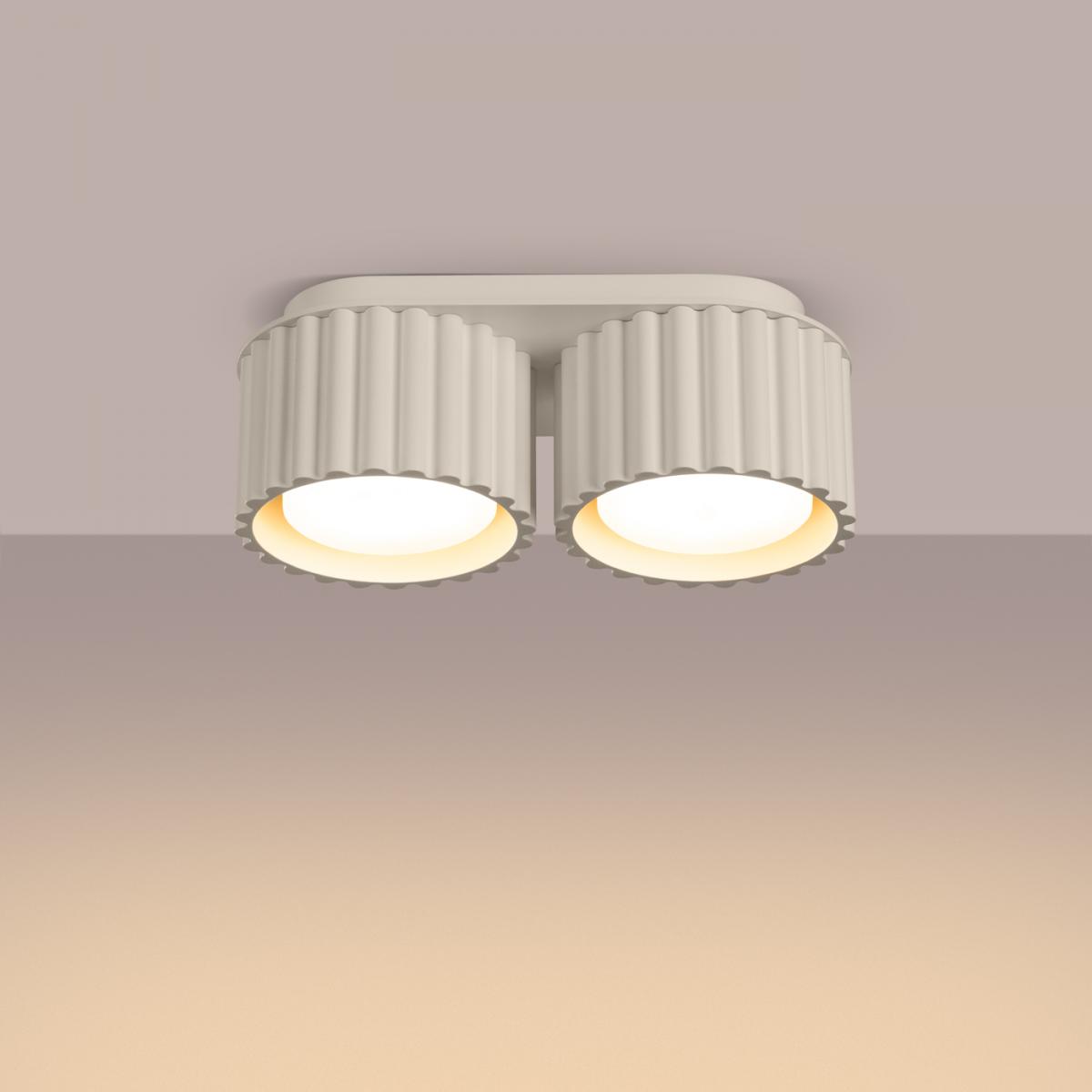 Sollux Lámpara de techo AURA 2 beige Gx53 No aplicable