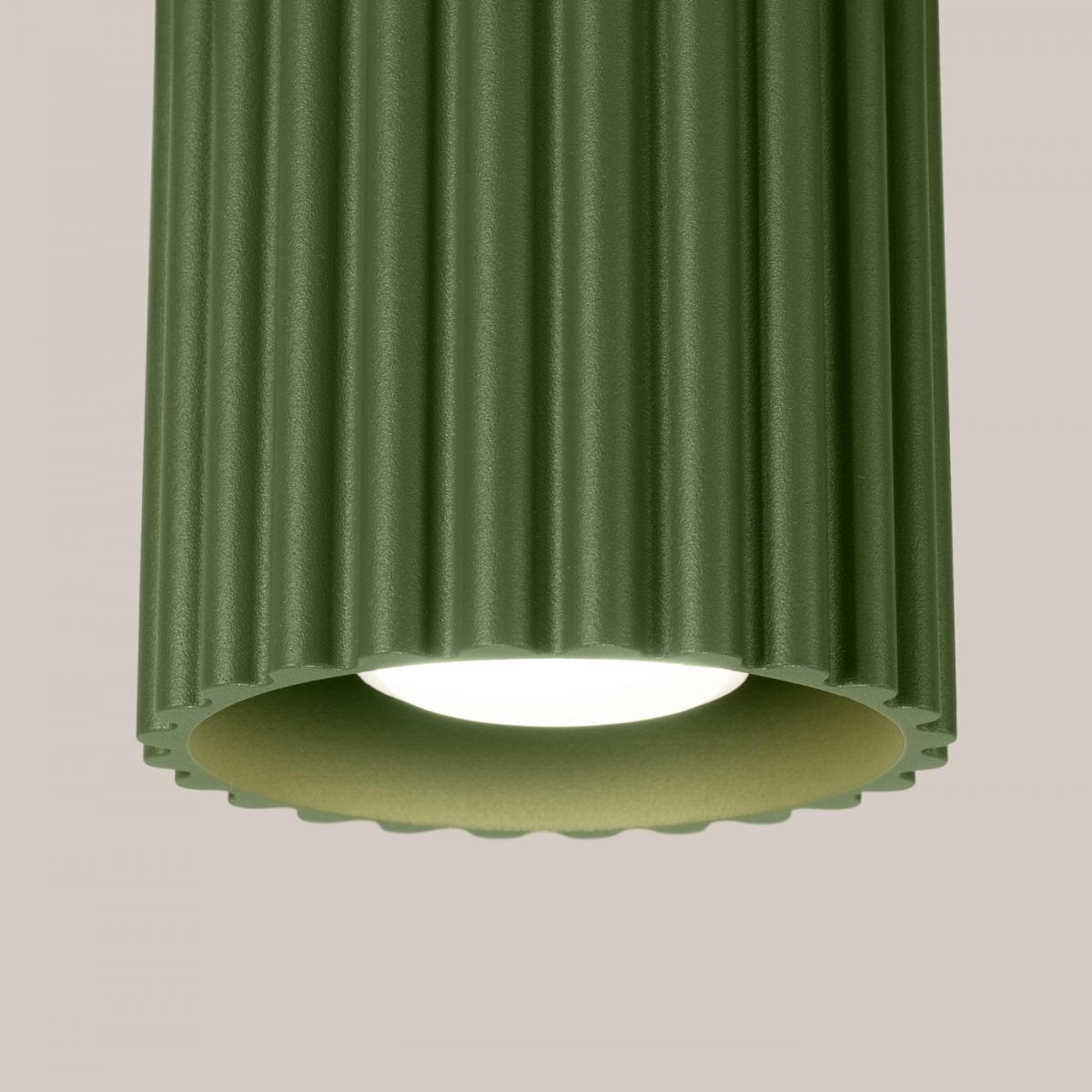 Sollux Lámpara de techo AURA 1 verde oliva GU10 No aplicable