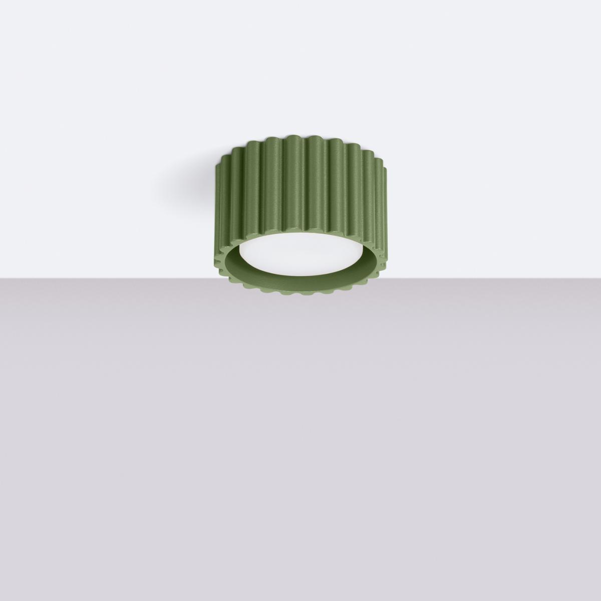 Sollux Lámpara de techo AURA 1 verde oliva Gx53 No aplicable