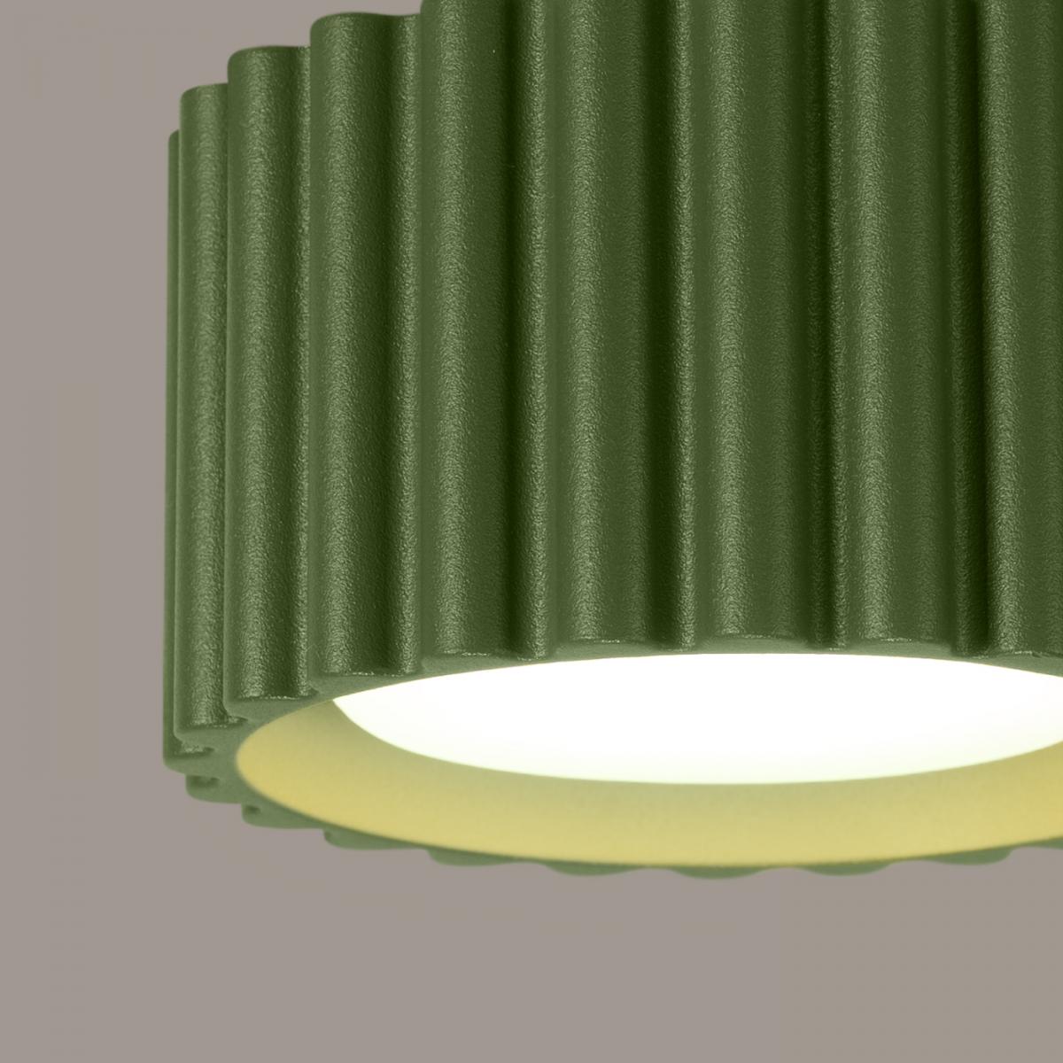 Sollux Lámpara de techo AURA 1 verde oliva Gx53 No aplicable