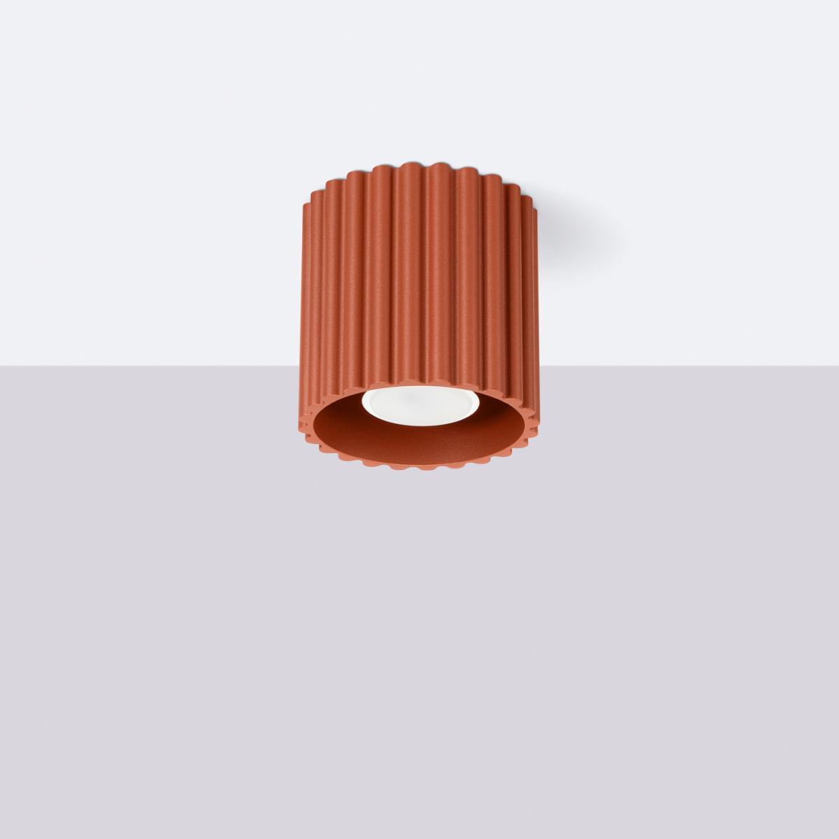 Sollux Plafón AURA 1 rojo ocre GU10 No aplicable