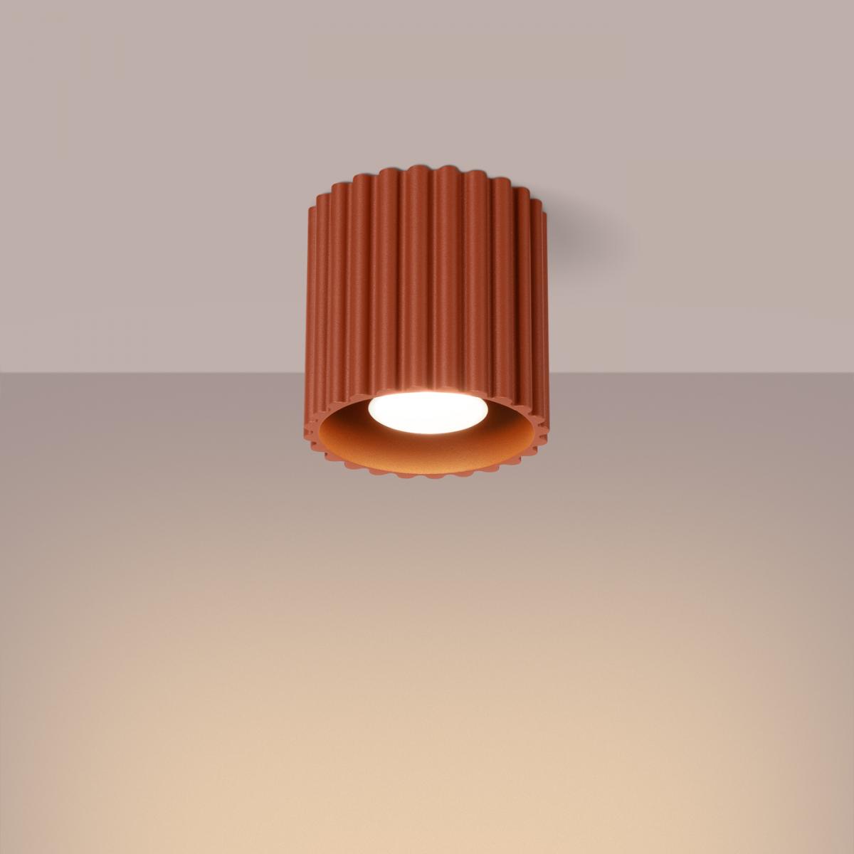 Sollux Plafón AURA 1 rojo ocre GU10 No aplicable