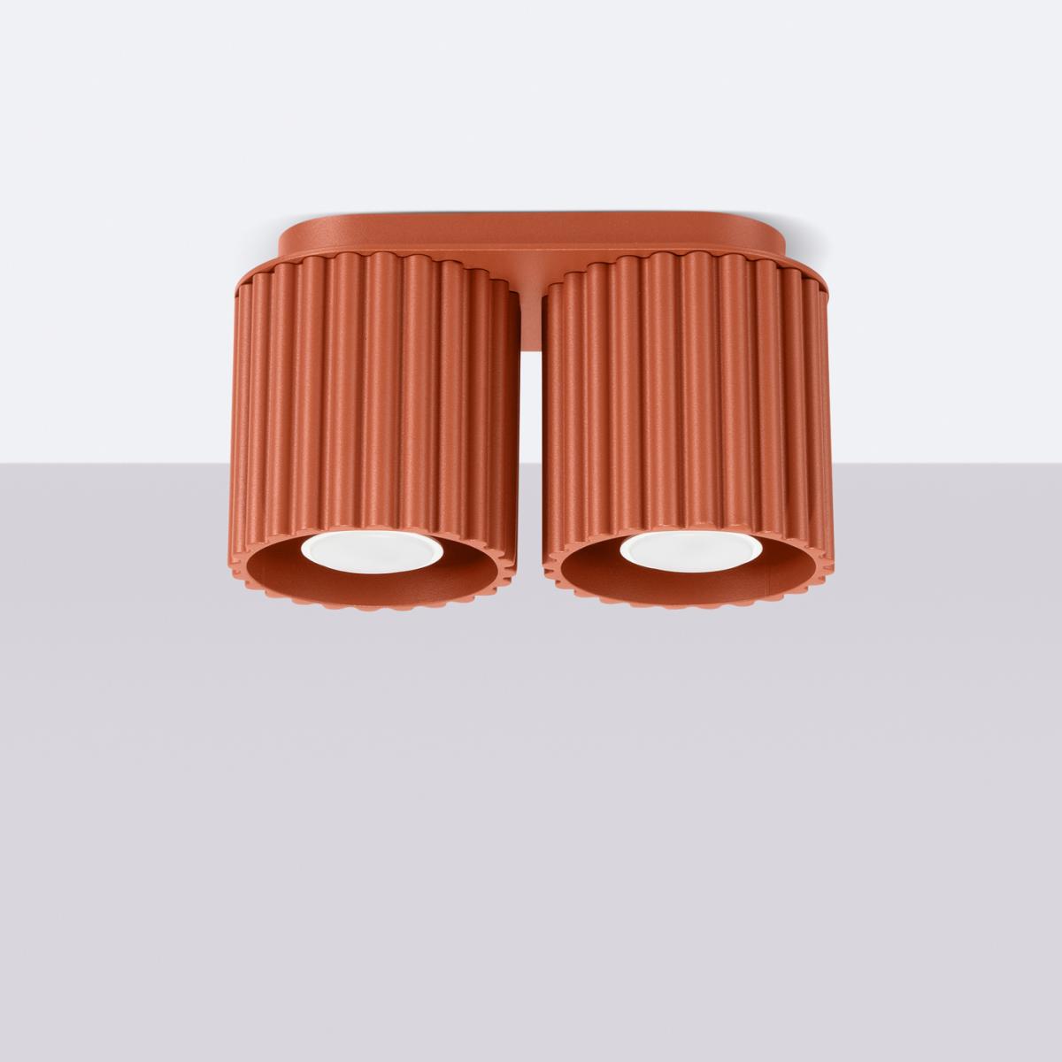 Sollux Plafón AURA 2 rojo ocre GU10 No aplicable