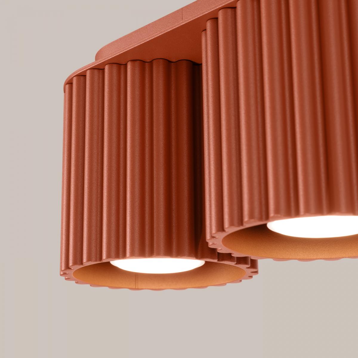 Sollux Plafón AURA 2 rojo ocre GU10 No aplicable