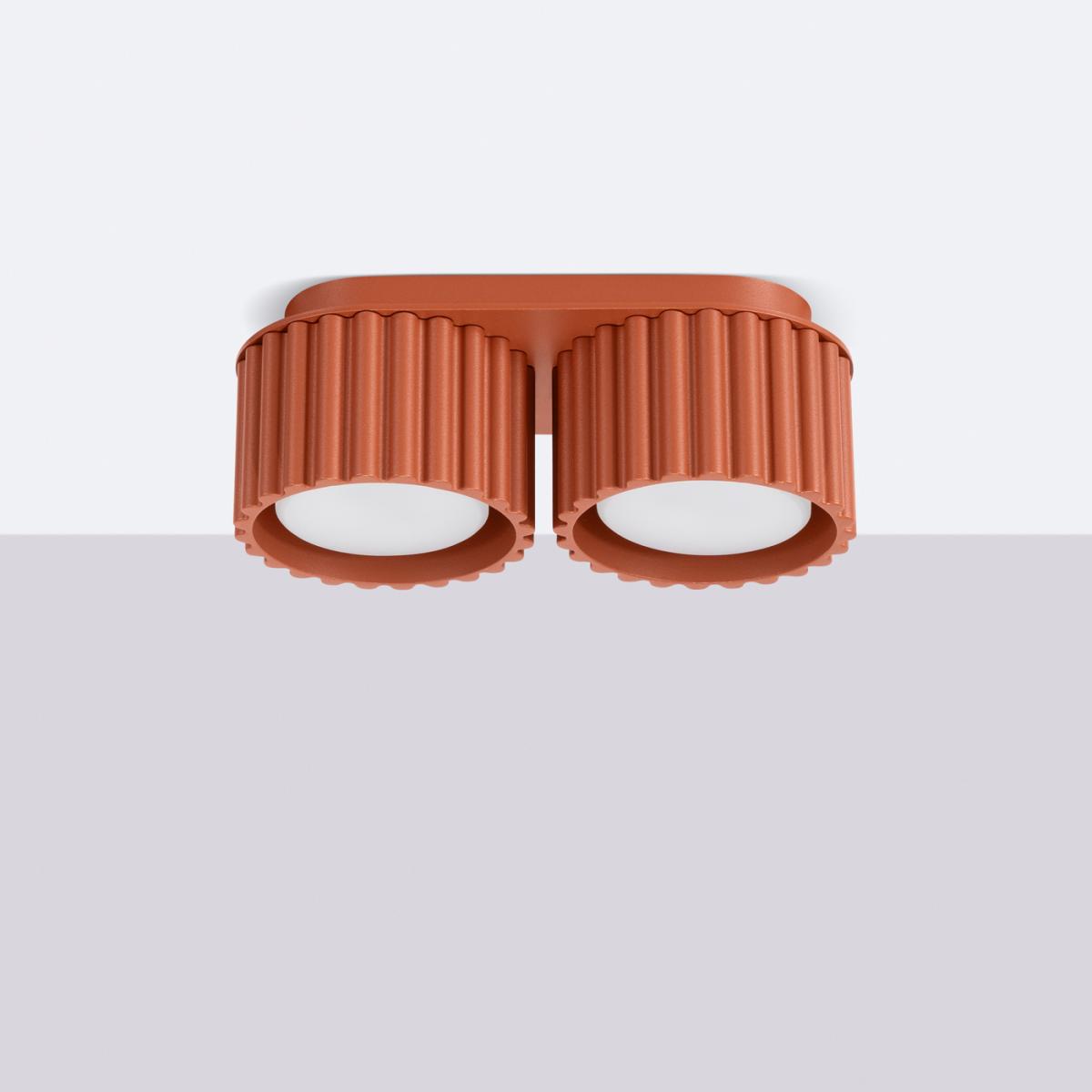 Sollux Lámpara de techo AURA 2 rojo ochra Gx53 No aplicable