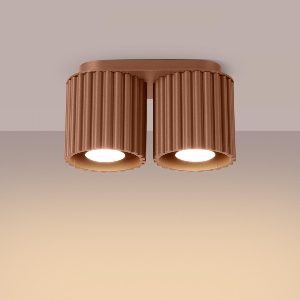 Sollux Lámpara de techo AURA 2 mocha GU10 No aplicable