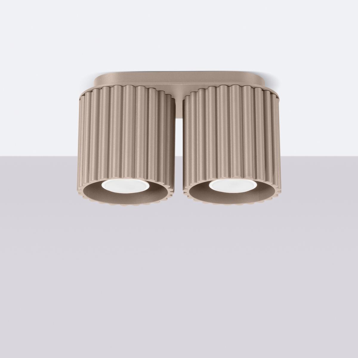 Sollux Lámpara de techo AURA 2 taupe GU10 No aplicable