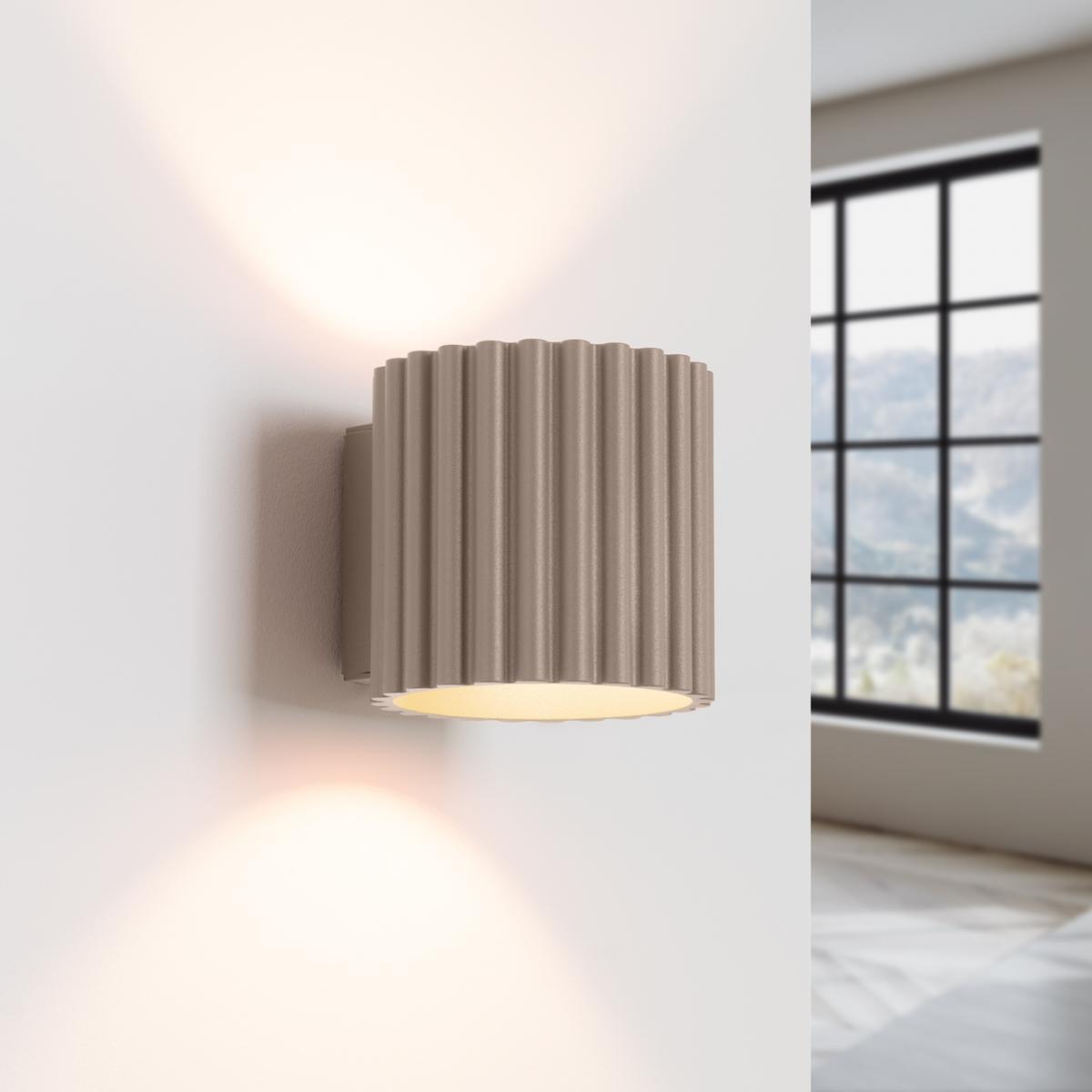 Sollux Lámpara de pared AURA taupe G9 No aplicable