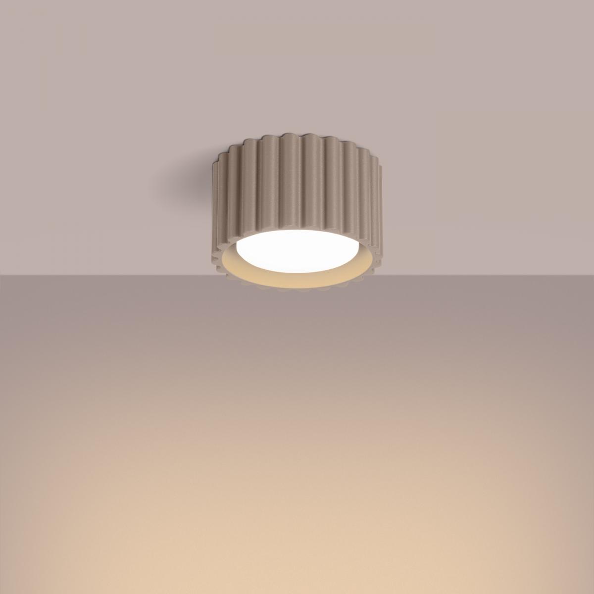 Sollux Lámpara de techo AURA 1 taupe Gx53 No aplicable