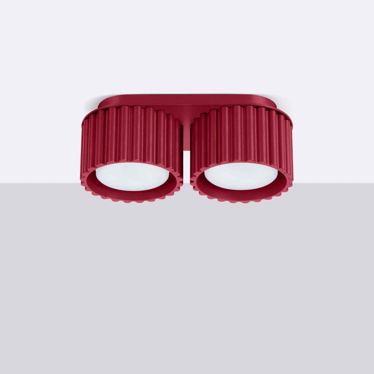 Sollux Lámpara de techo AURA 2 burdeos Gx53 No aplicable