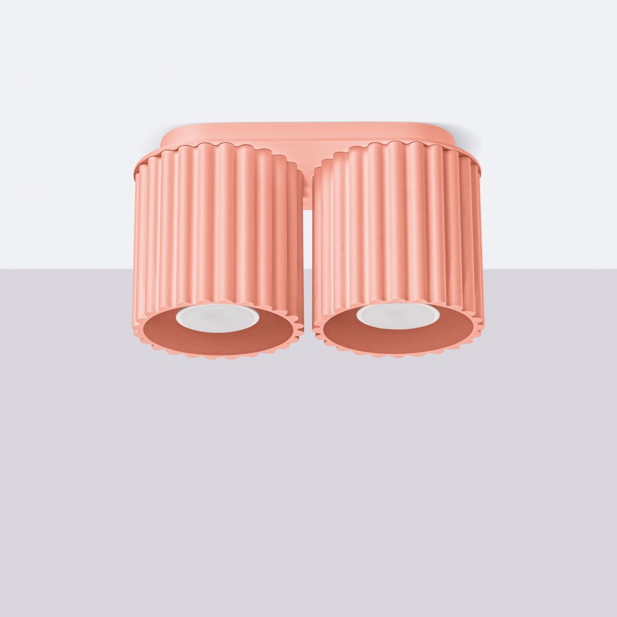 Sollux Lámpara de techo AURA 2 melocotón GU10 No aplicable