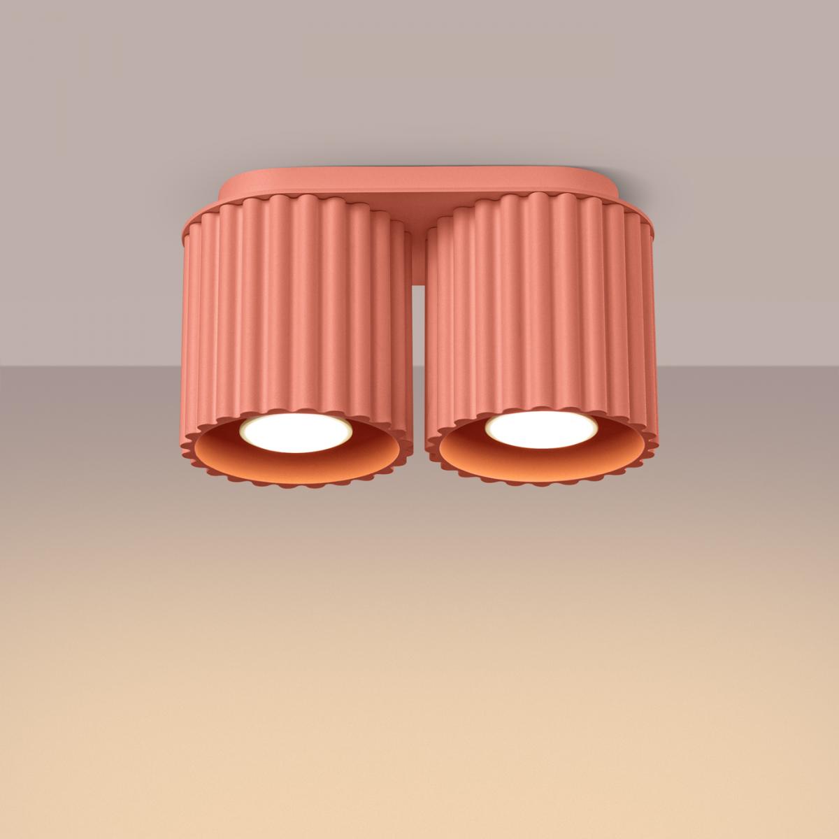 Sollux Lámpara de techo AURA 2 melocotón GU10 No aplicable