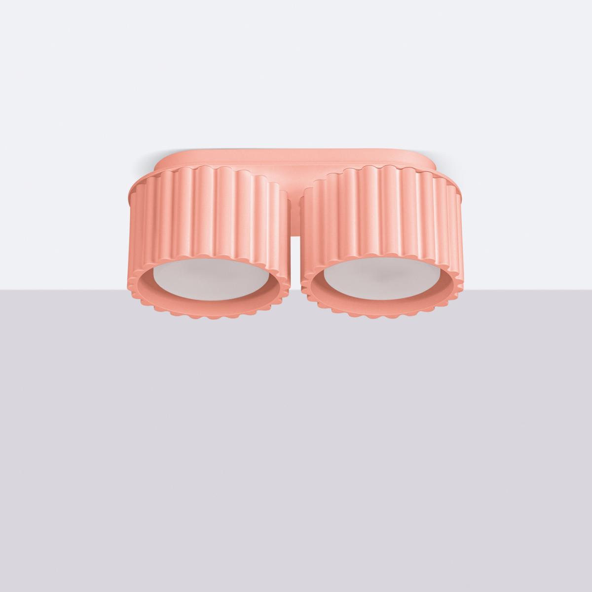 Sollux Lámpara de techo AURA 2 melocotón Gx53 No aplicable