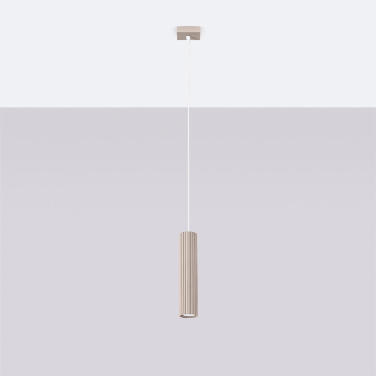 Sollux Lámpara colgante KARBON 1 taupe No aplicable