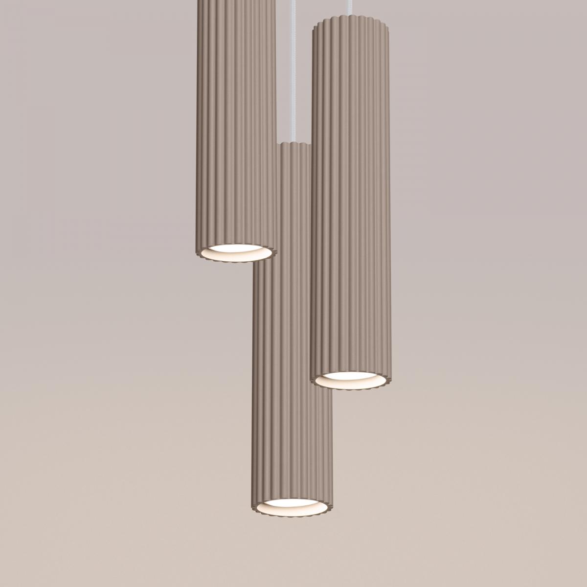 Sollux Lámpara colgante KARBON 3P taupe No aplicable