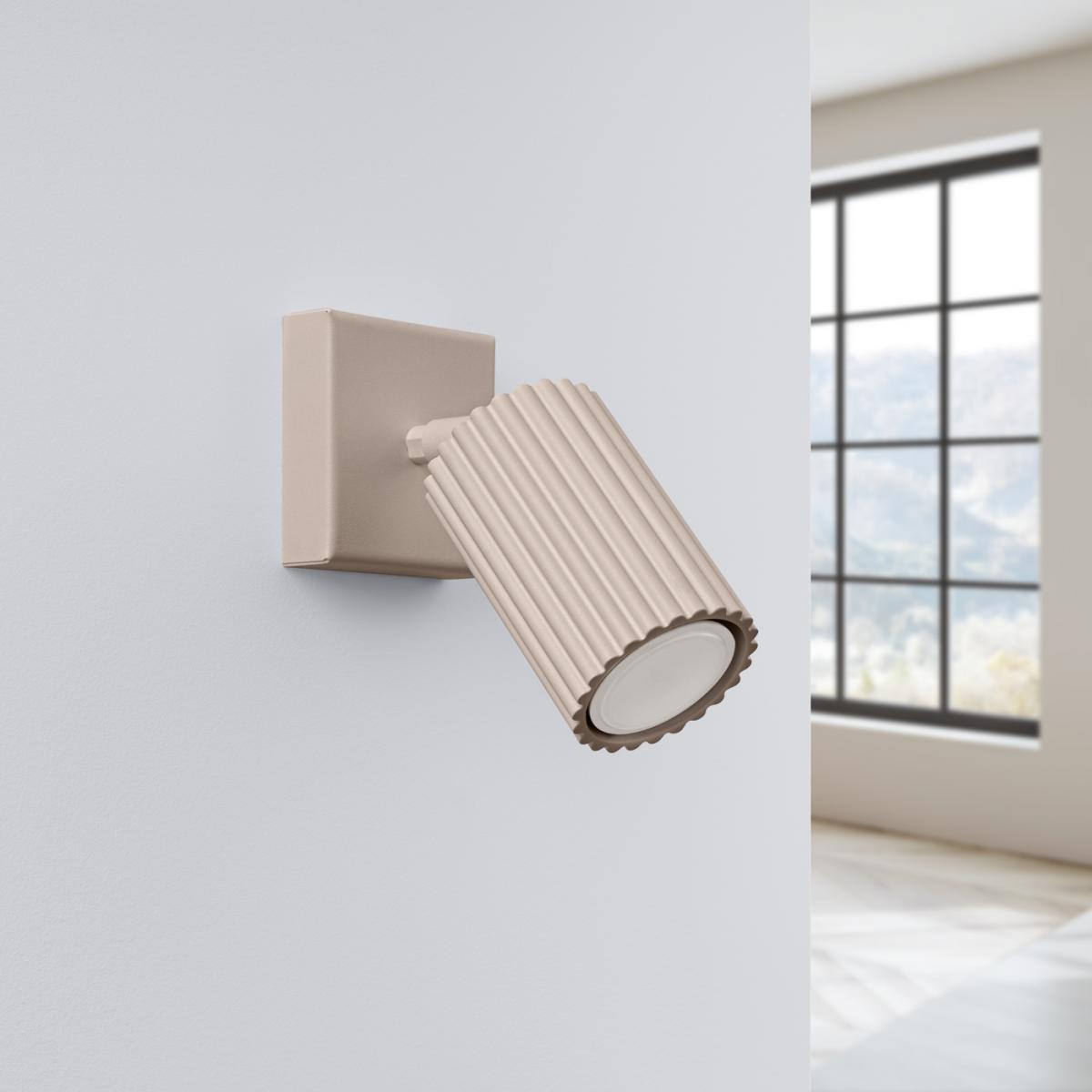 Sollux Lámpara de pared KARBON taupe No aplicable