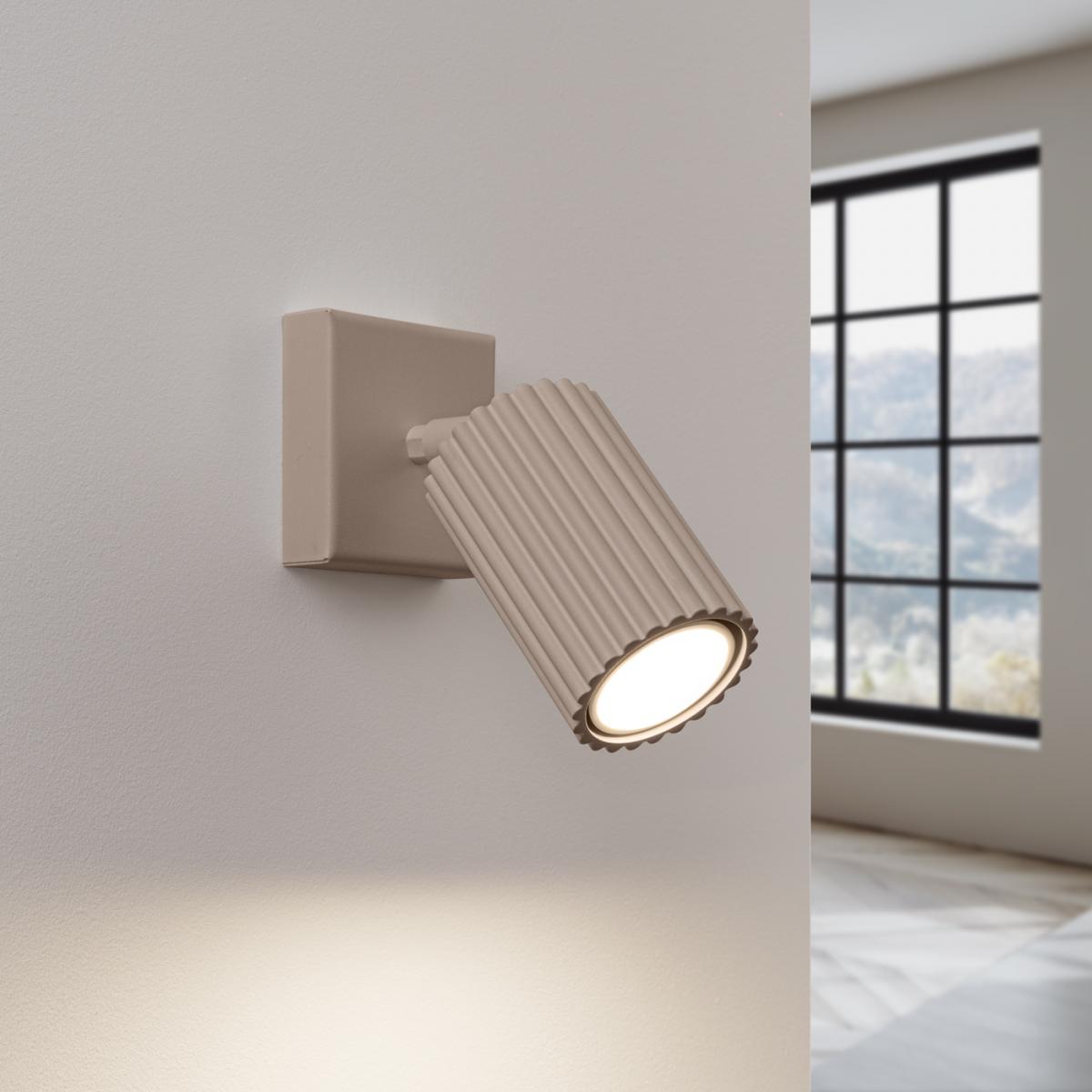 Sollux Lámpara de pared KARBON taupe No aplicable