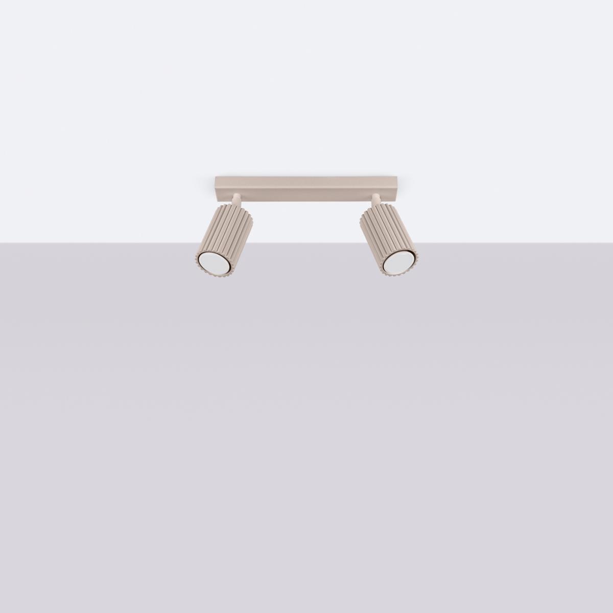 Sollux Lámpara de techo KARBON 2 taupe No aplicable