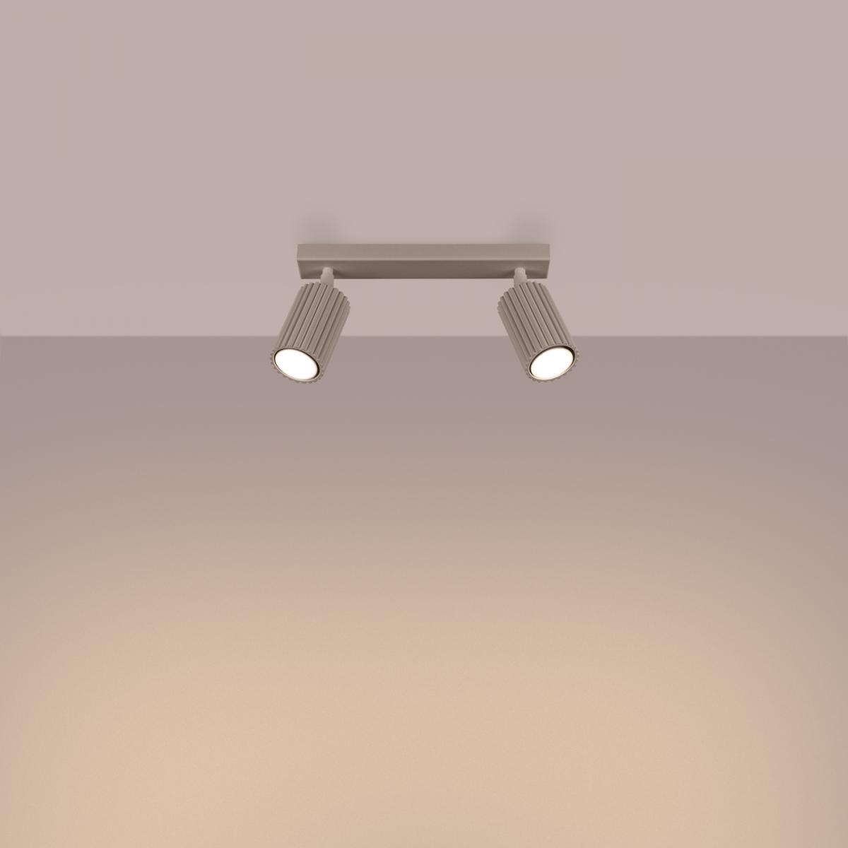 Sollux Lámpara de techo KARBON 2 taupe No aplicable