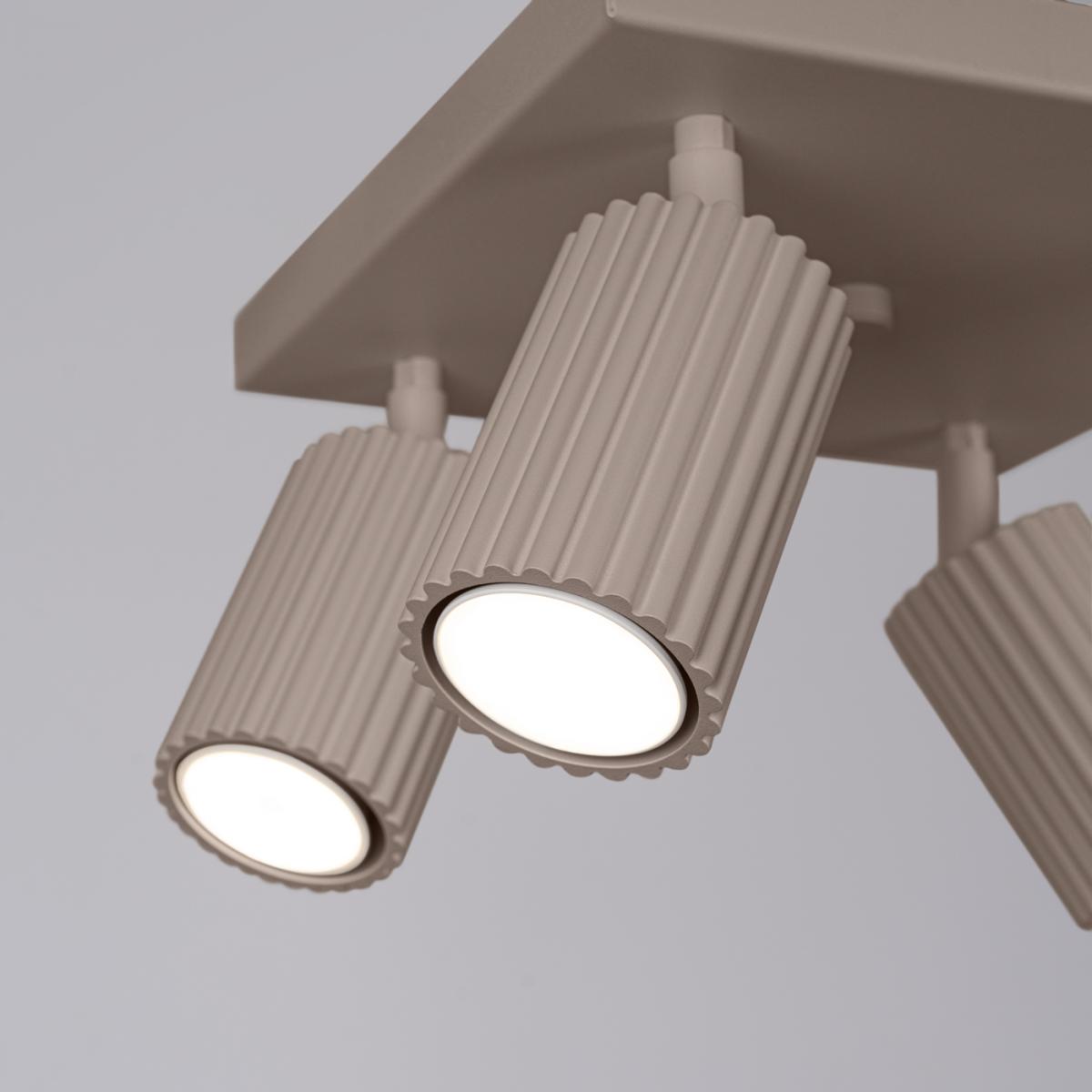 Sollux Lámpara de techo KARBON 3L taupe No aplicable