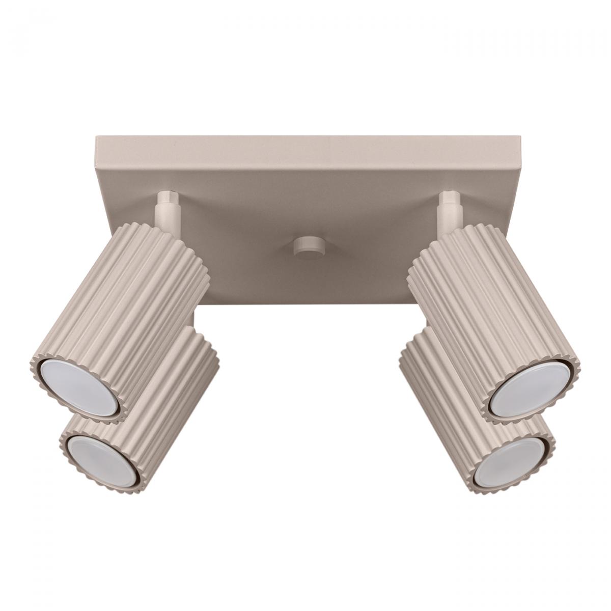 Sollux Lámpara de techo KARBON 4 taupe No aplicable