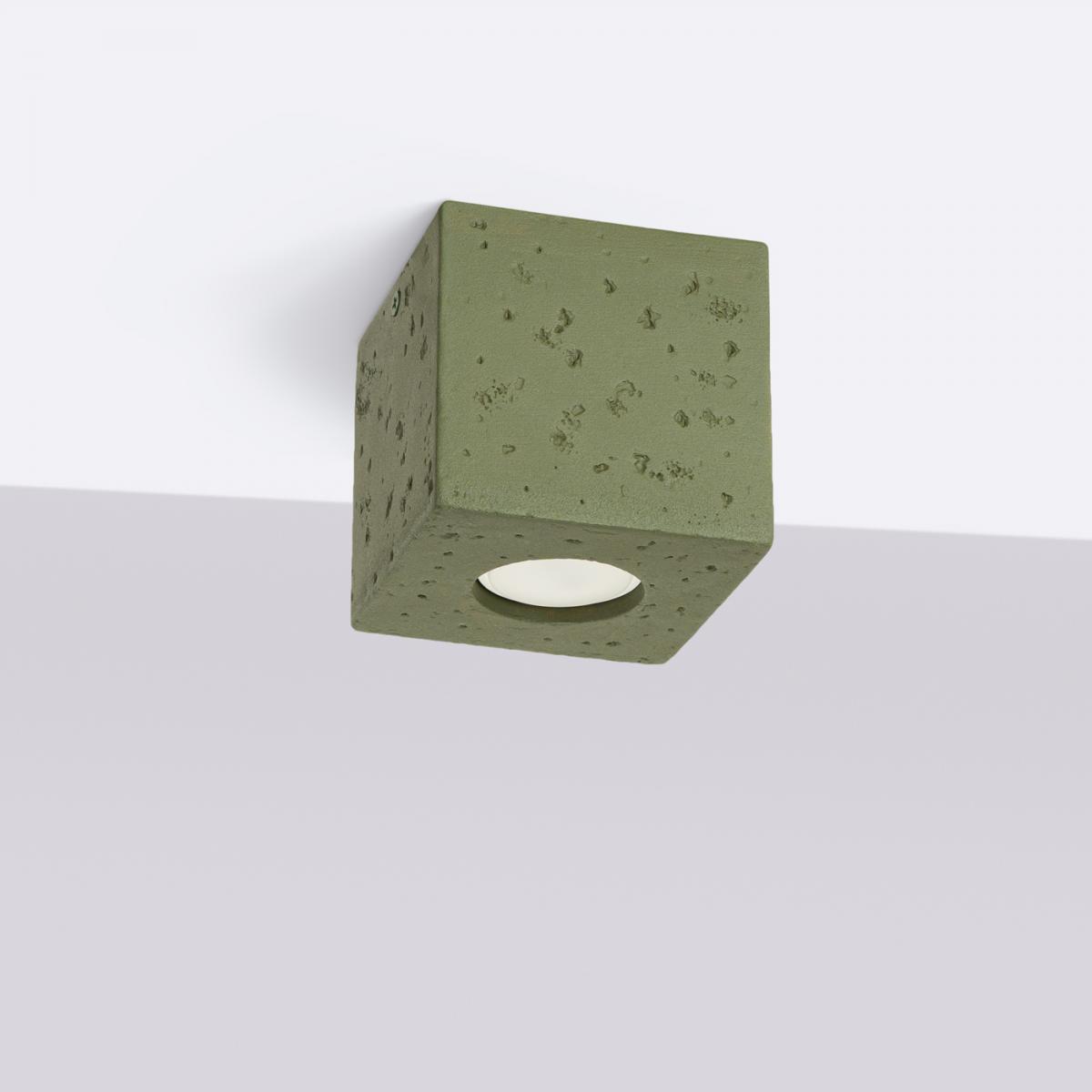 Sollux Lámpara de techo QUAD hormigón verde oliva No aplicable