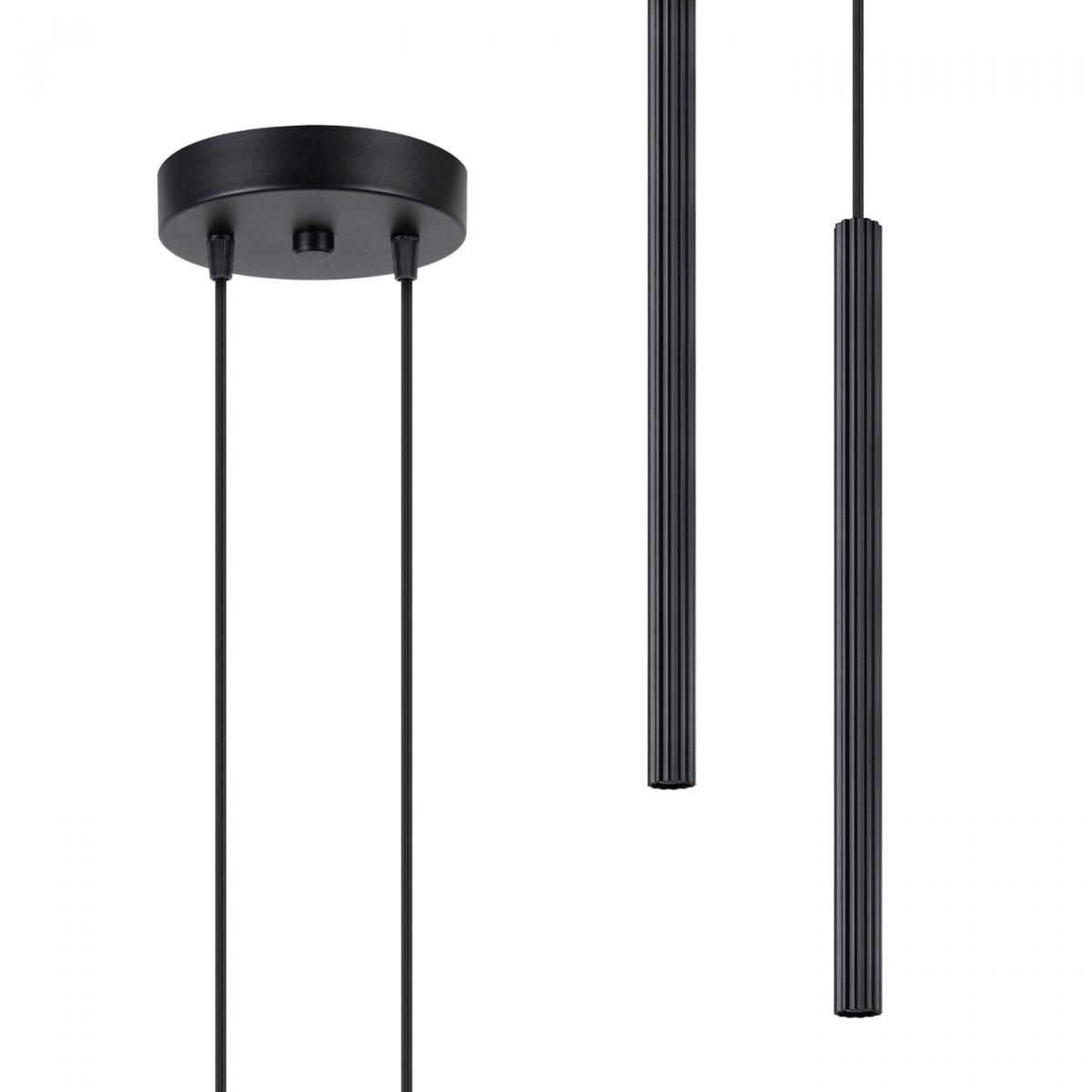 Sollux Lámpara colgante ARCHE 2P negra No aplicable