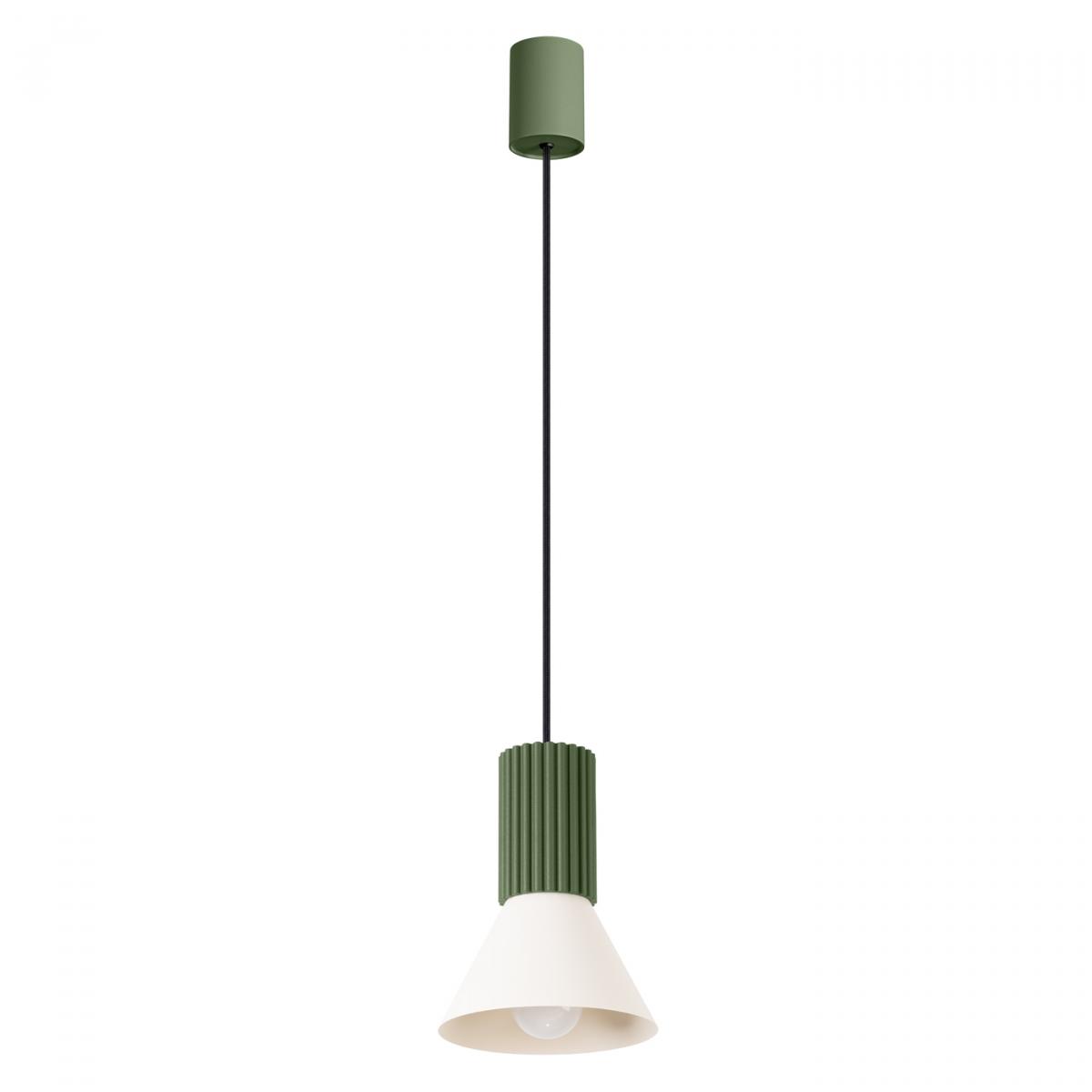 Sollux Lámpara colgante ESTRIA 1 beige/verde oliva No aplicable