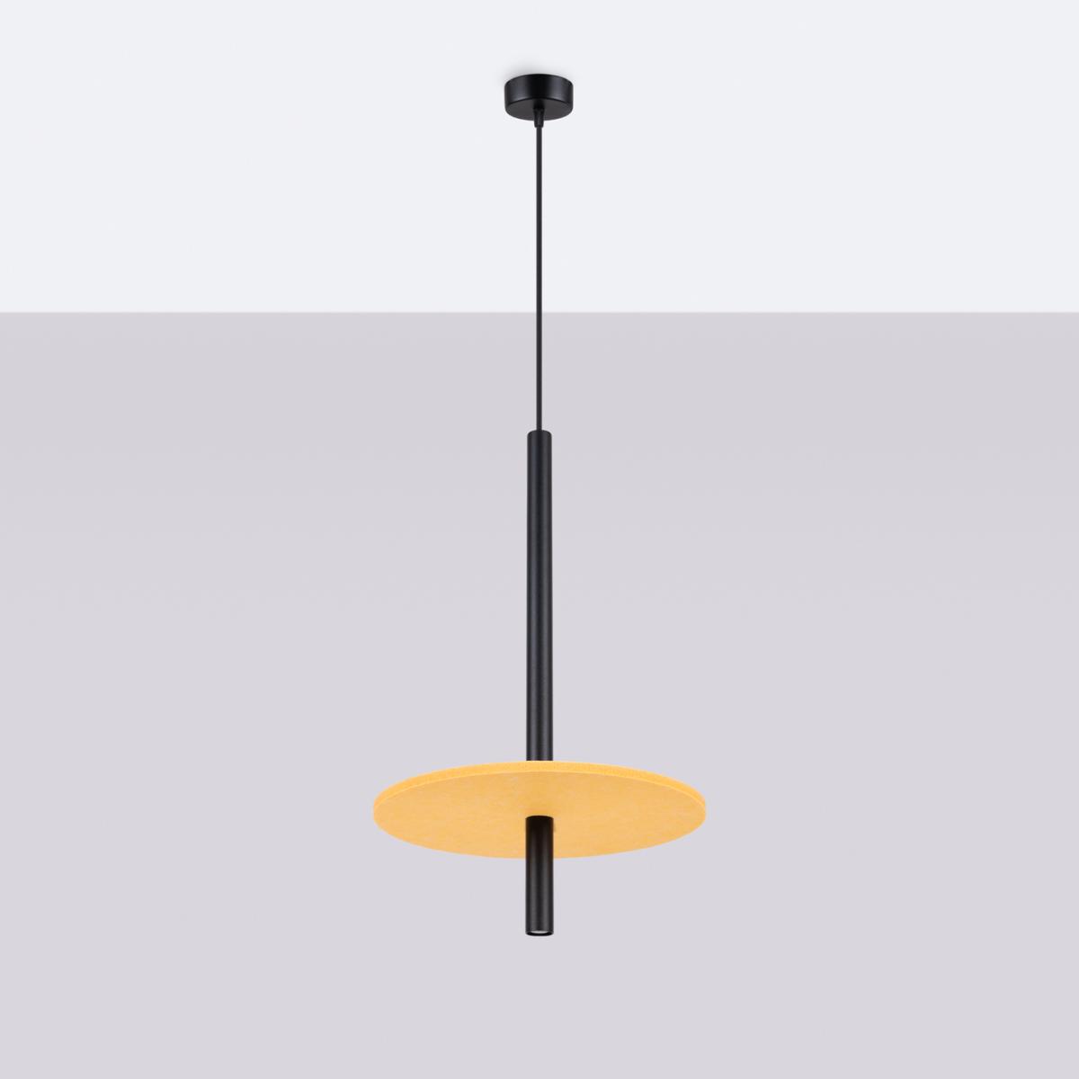 Sollux Lámpara colgante FELTRO 1 negro/amarillo No aplicable