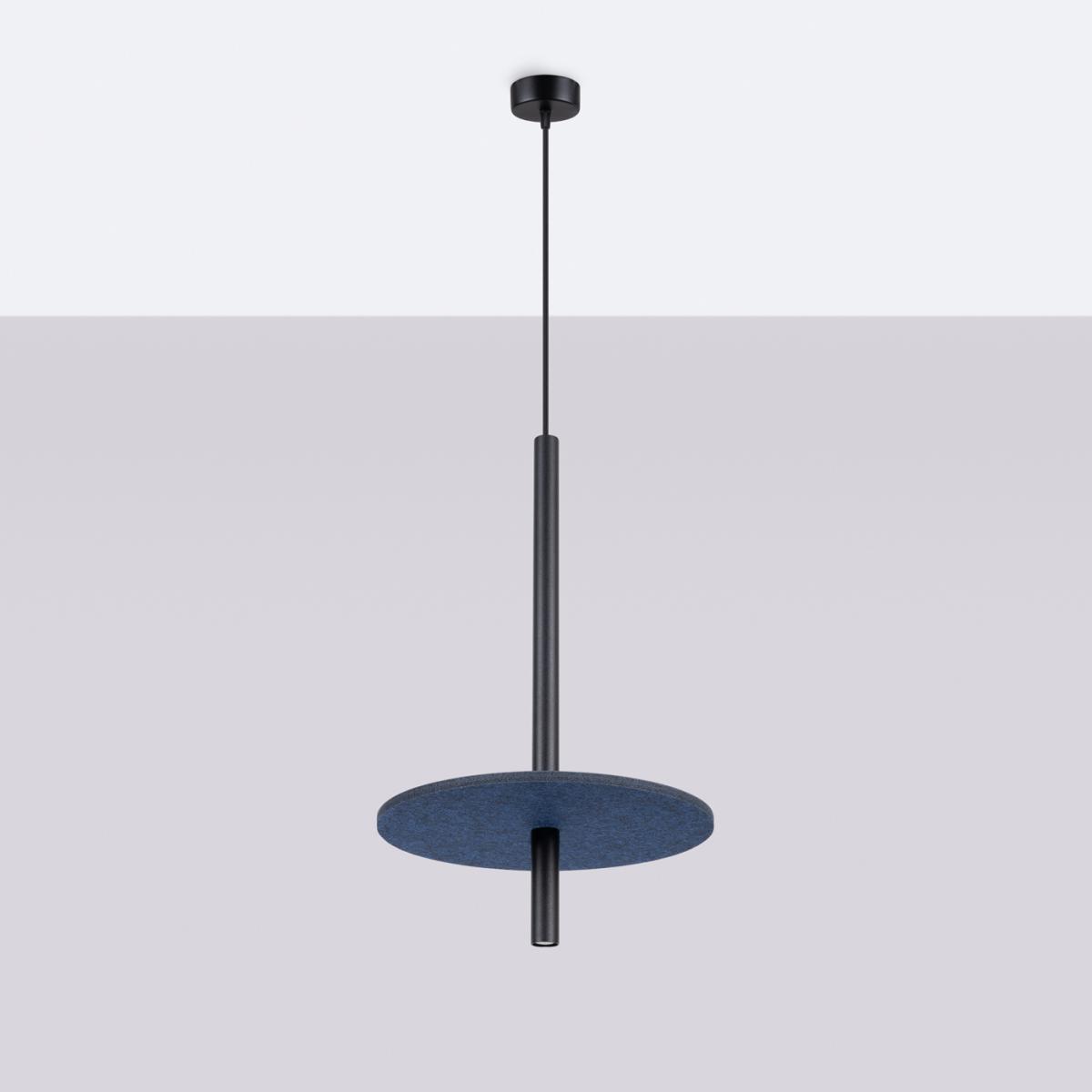 Sollux Lámpara colgante FELTRO 1 negro/azul marino No aplicable