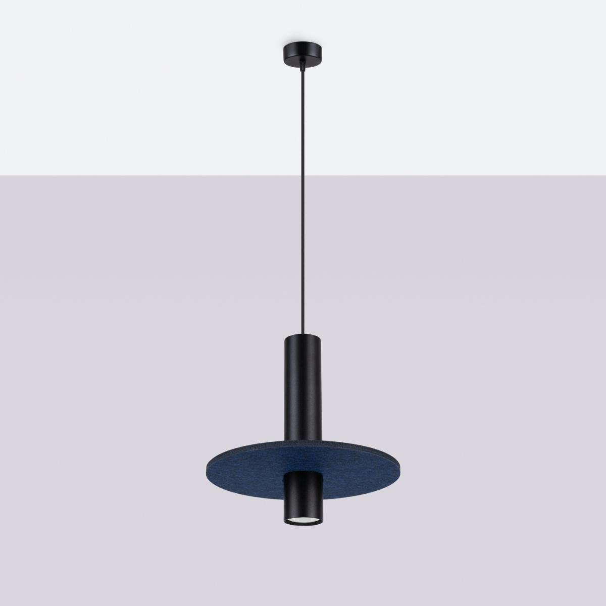 Sollux Lámpara colgante PELTA 1 negro/azul marino No aplicable