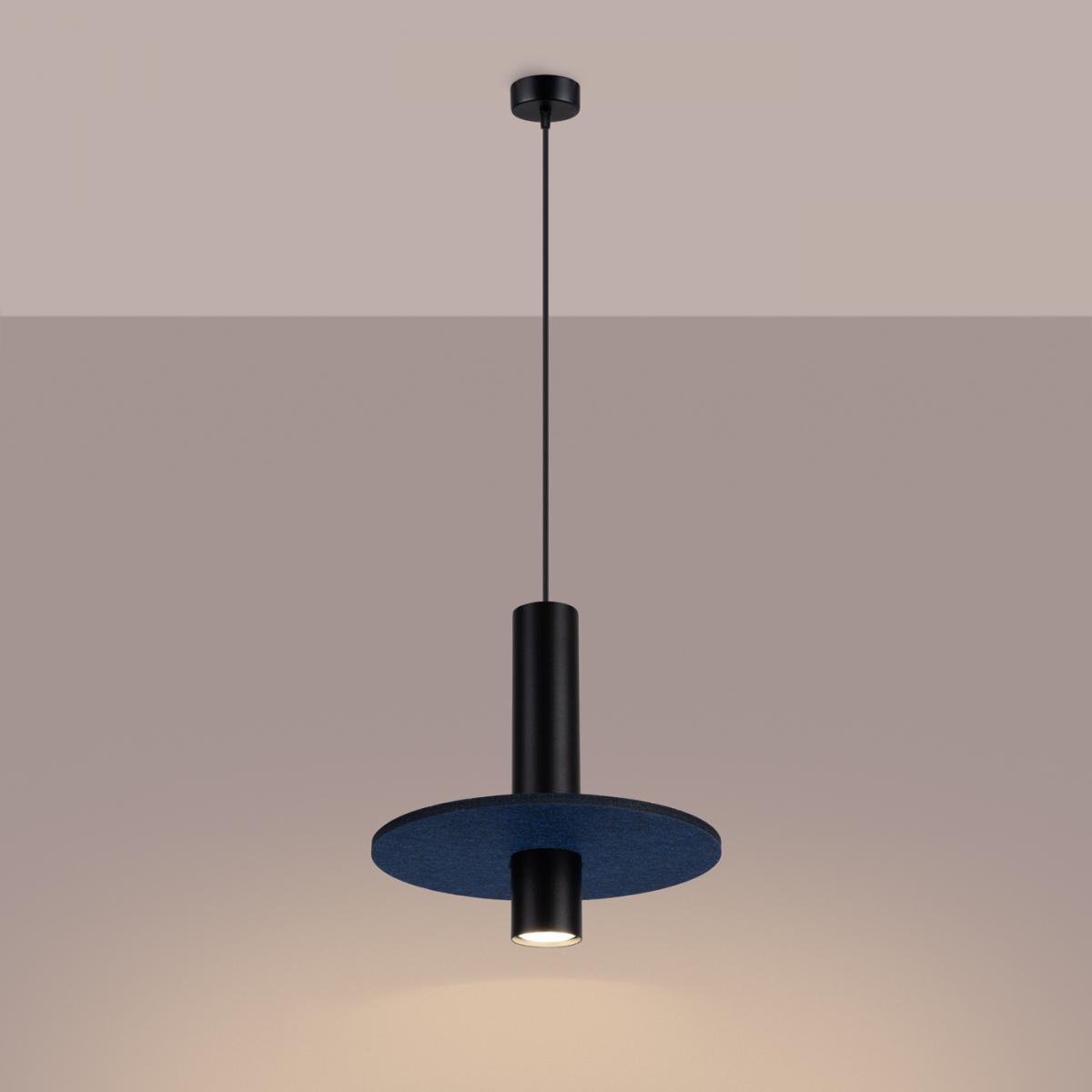 Sollux Lámpara colgante PELTA 1 negro/azul marino No aplicable