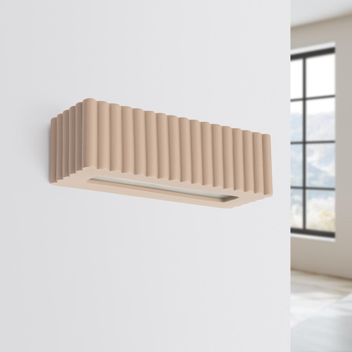 Sollux Aplique de cerámica RIGATA taupe No aplicable