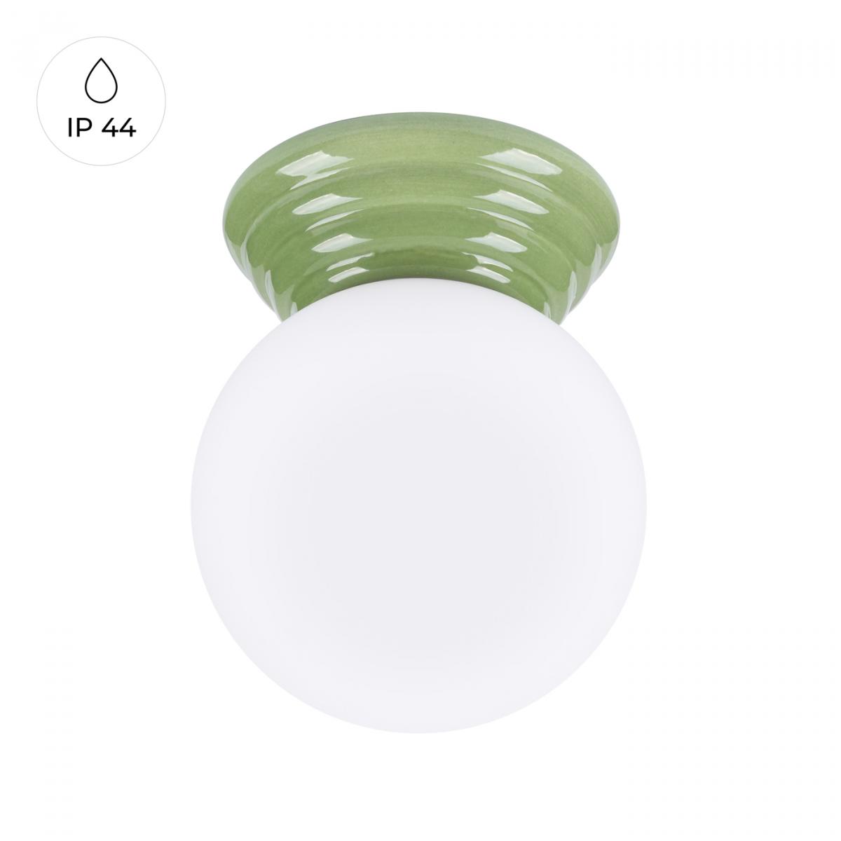 Sollux Lámpara de techo ZORI verde IP44 No aplicable