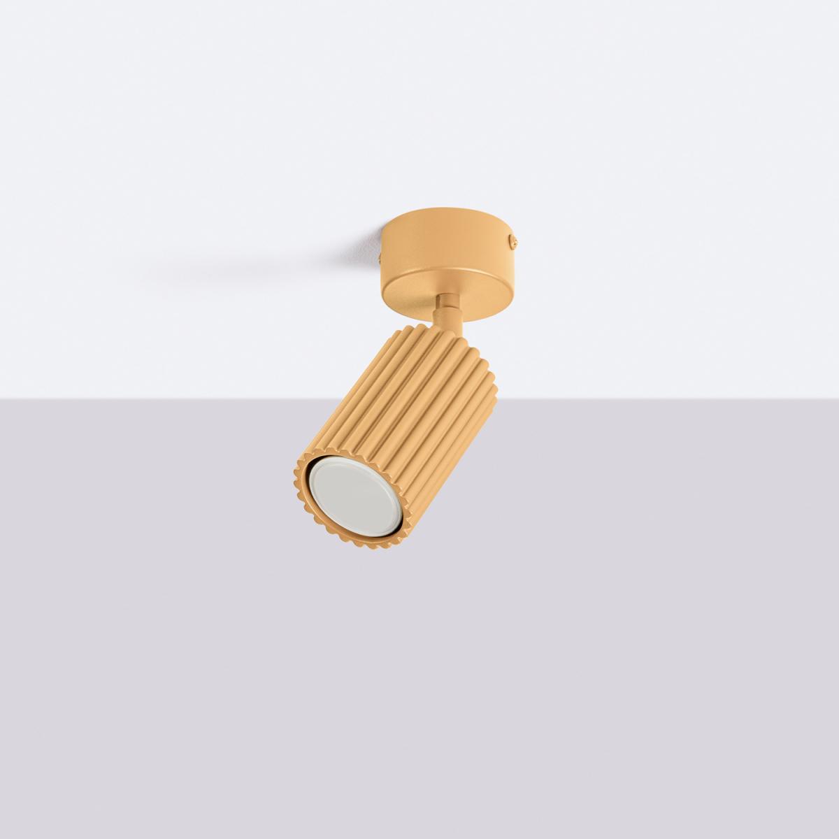 Sollux Plafón KARBON 1 dorado 