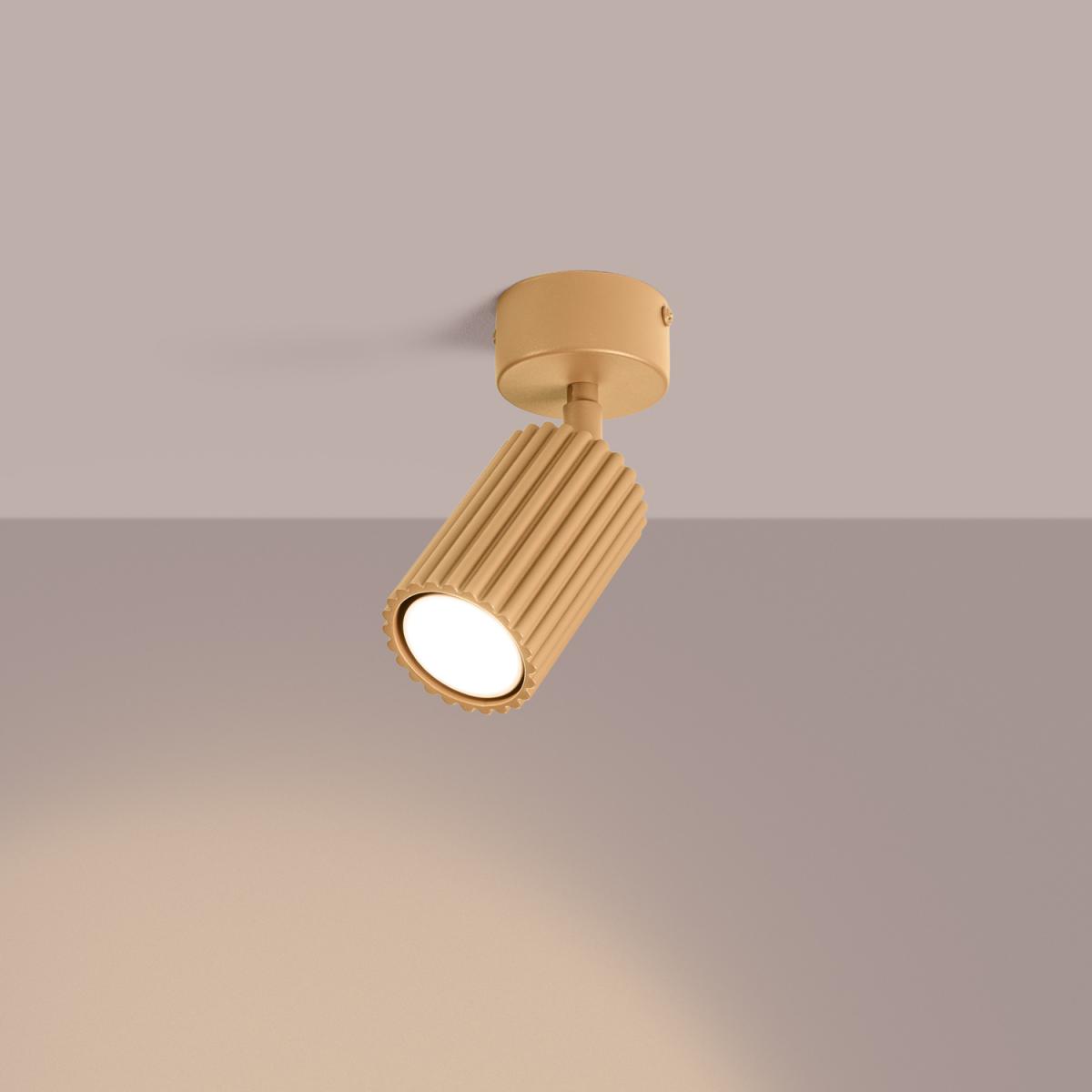 Sollux Plafón KARBON 1 dorado 