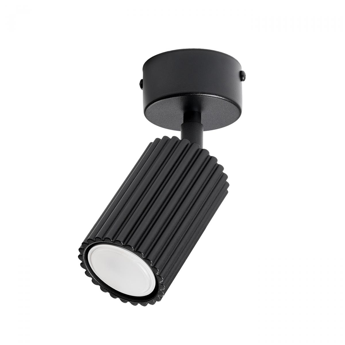Sollux Plafón KARBON 1 negro 
