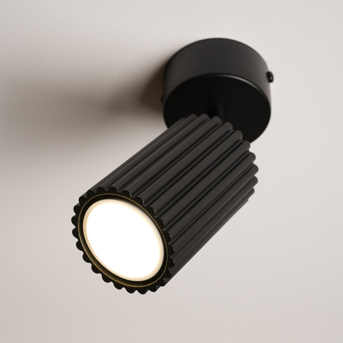 Sollux Plafón KARBON 1 negro 