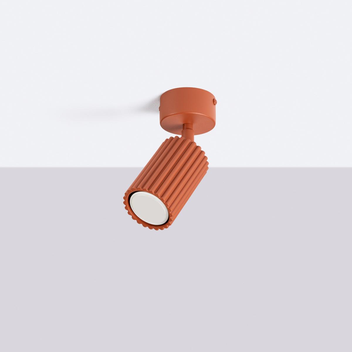 Sollux Plafón KARBON 1 ocre rojo 