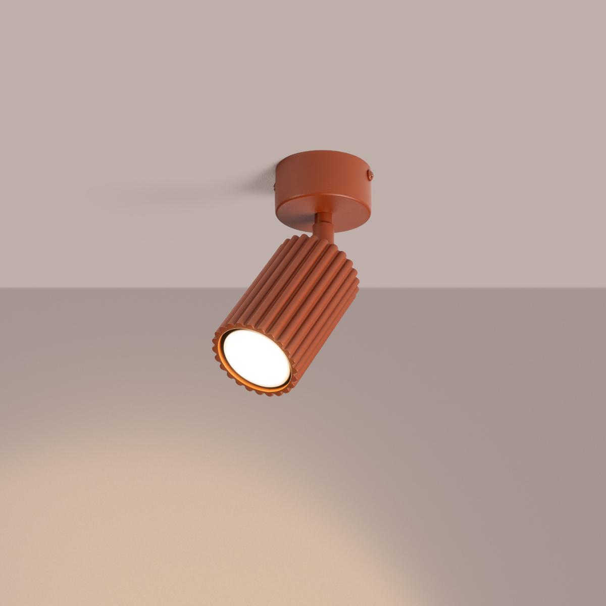 Sollux Plafón KARBON 1 ocre rojo 