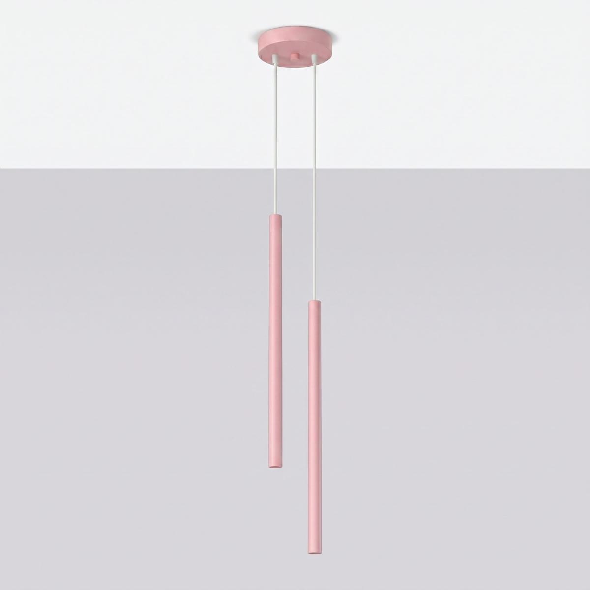 Sollux Lámpara colgante PASTELO 2 rosa 
