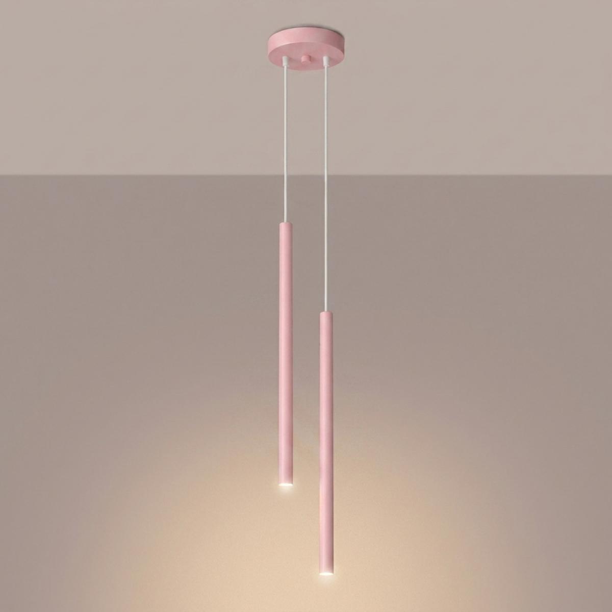Sollux Lámpara colgante PASTELO 2 rosa 
